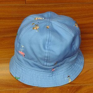 Altamont Light Blue Bucket Cap Hat with All Over Designs One Size